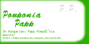 pomponia papp business card